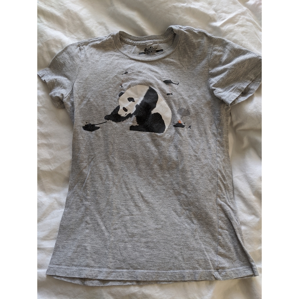 Threadless Pandamonium gray tee